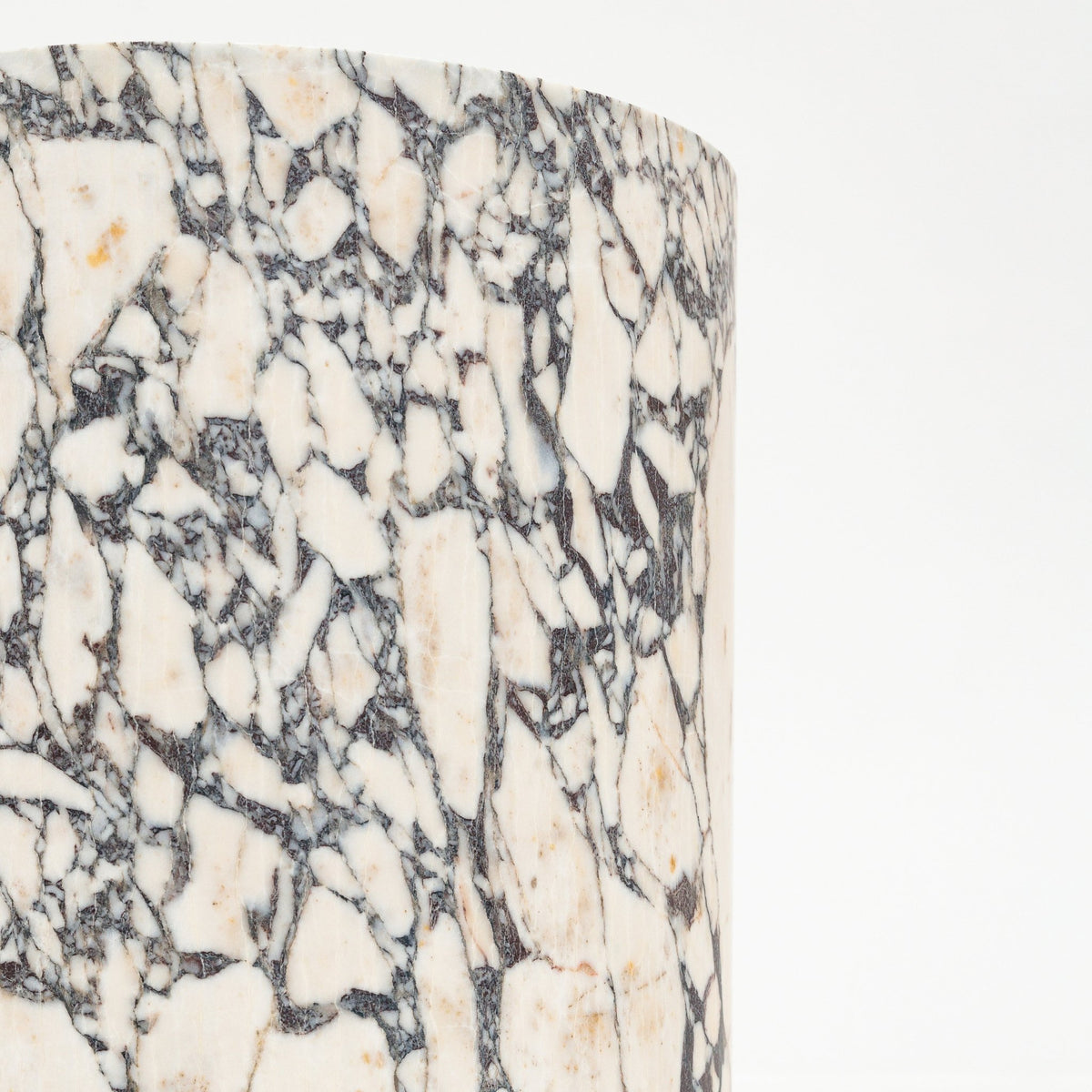 Nuba Cylinder Side Table - Calacatta Viola