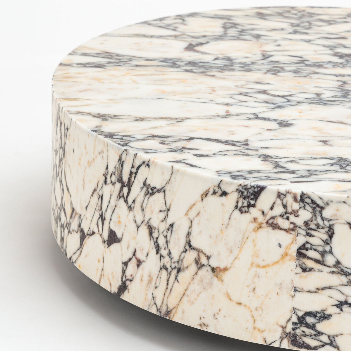 Nuba Round Coffee Table - Calacatta Viola - Coffee Tables Loom Collection Loom Collection Dubai