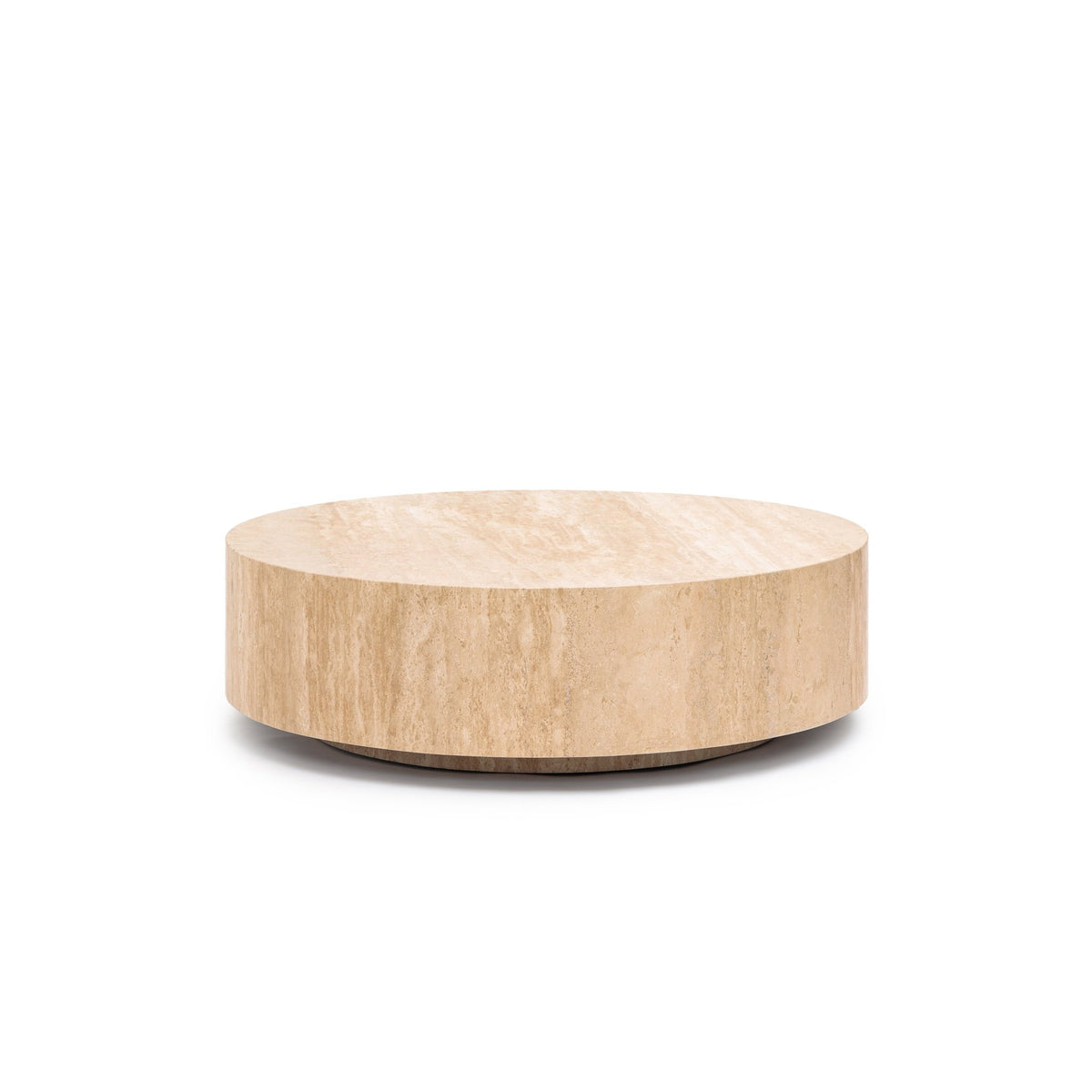 Nuba Round Coffee Table - Travertine - Coffee Tables Loom Collection Loom Collection Dubai