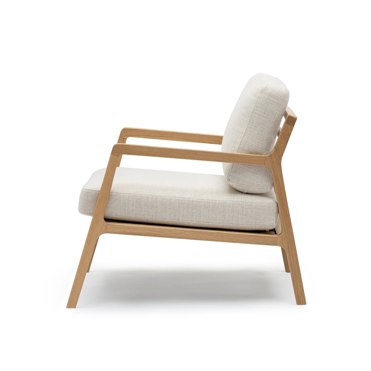 Nysse Armchair - Light Oak & Oatmeal