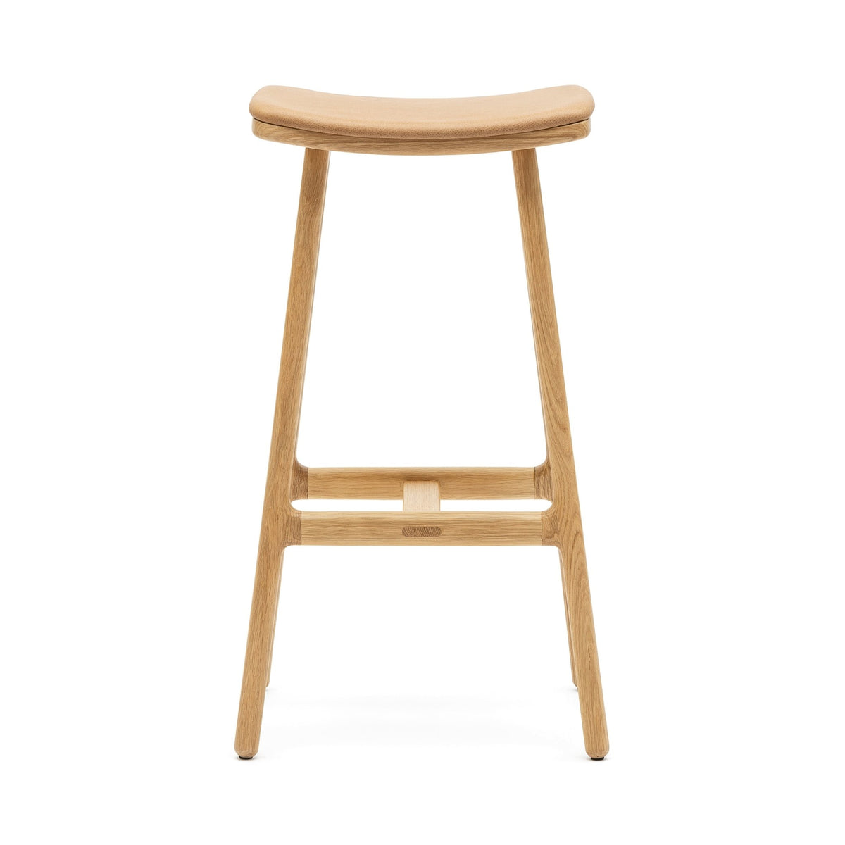 Odd Bar Stool - Light Oak & Pecan Leather