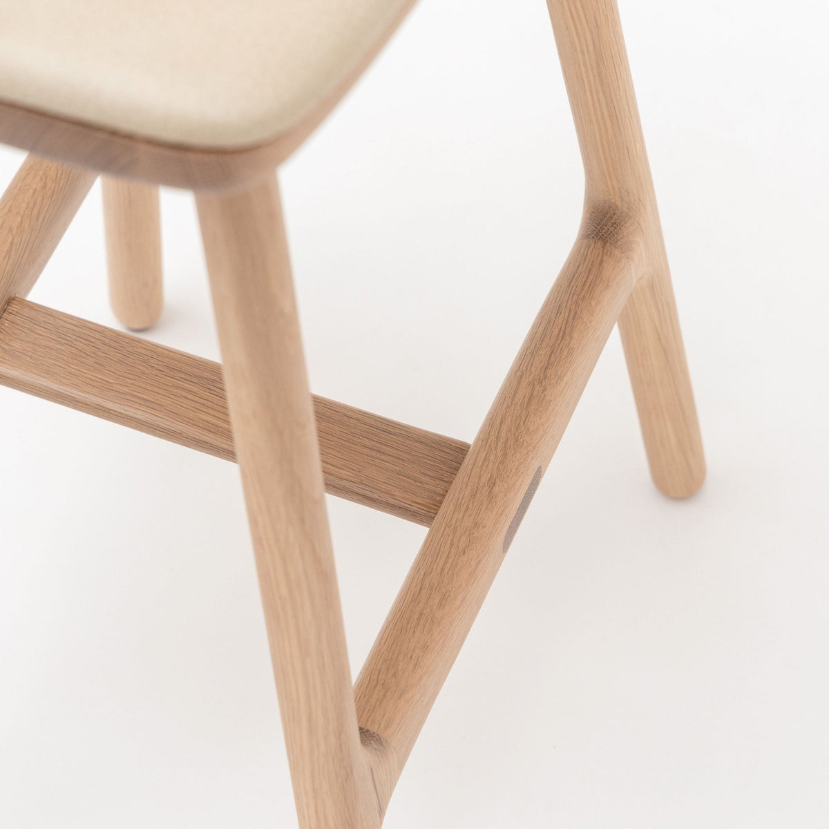 Odd Counter Stool - Blonde Oak & Limestone Leather - Bar & Counter Stools Tolv Loom Collection Dubai