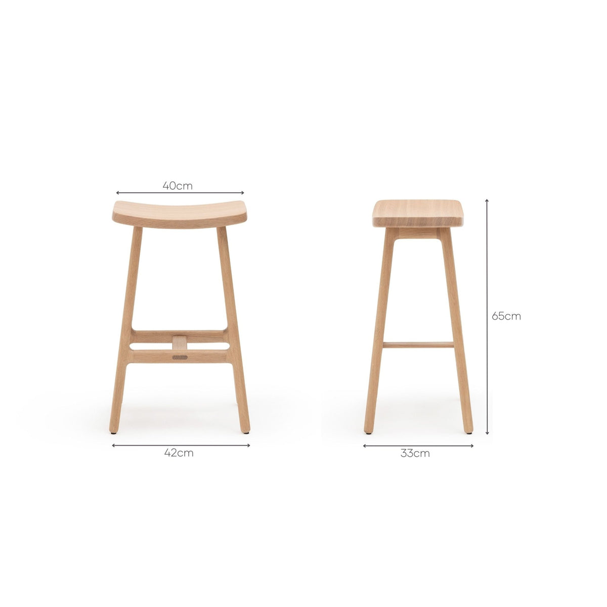 Odd Counter Stool - Blonde Oak - Bar & Counter Stools Tolv Loom Collection Dubai