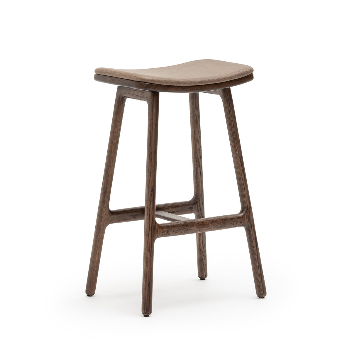 Odd Counter Stool - Espresso Oak & Montana Anvil Leather