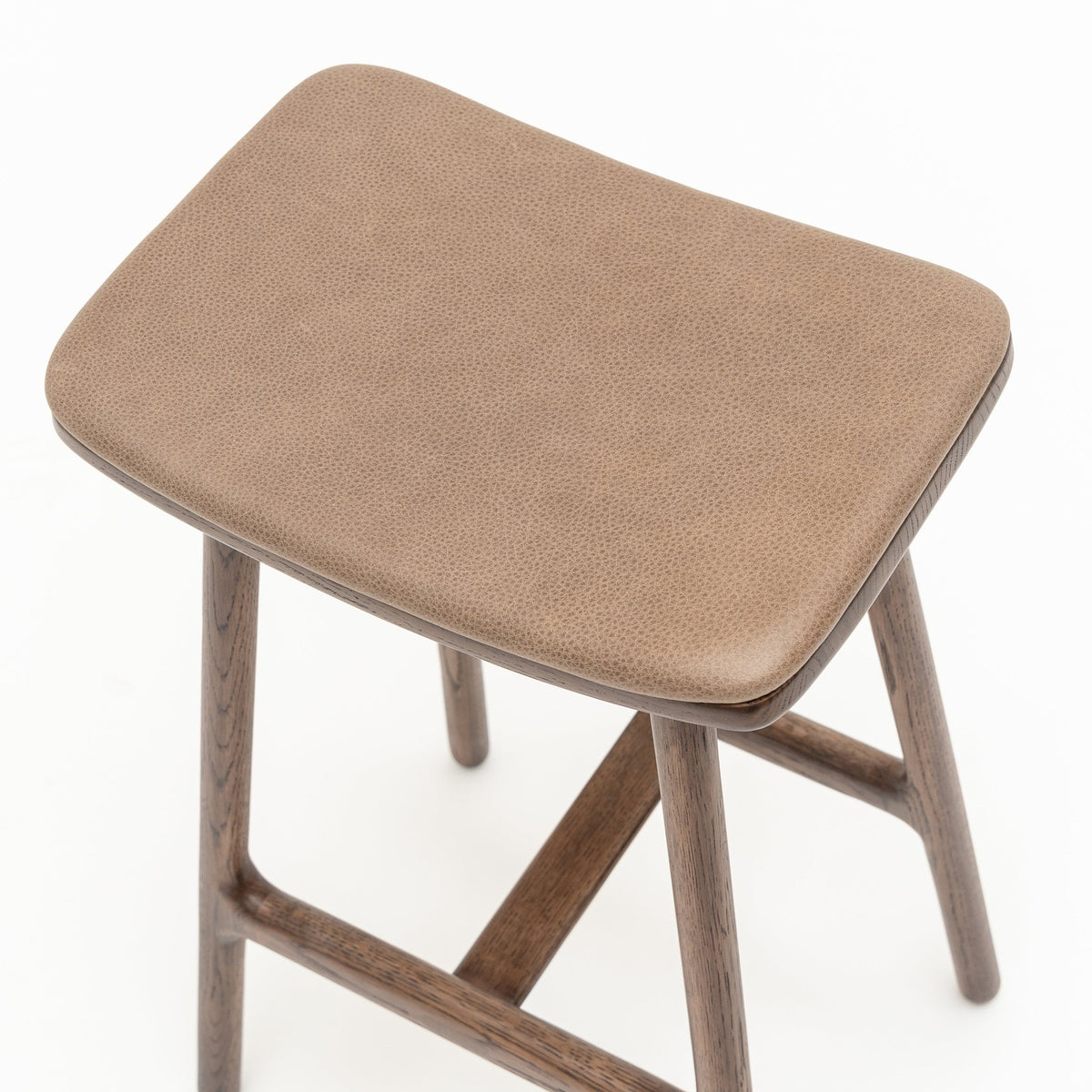 Odd Counter Stool - Espresso Oak & Montana Anvil Leather