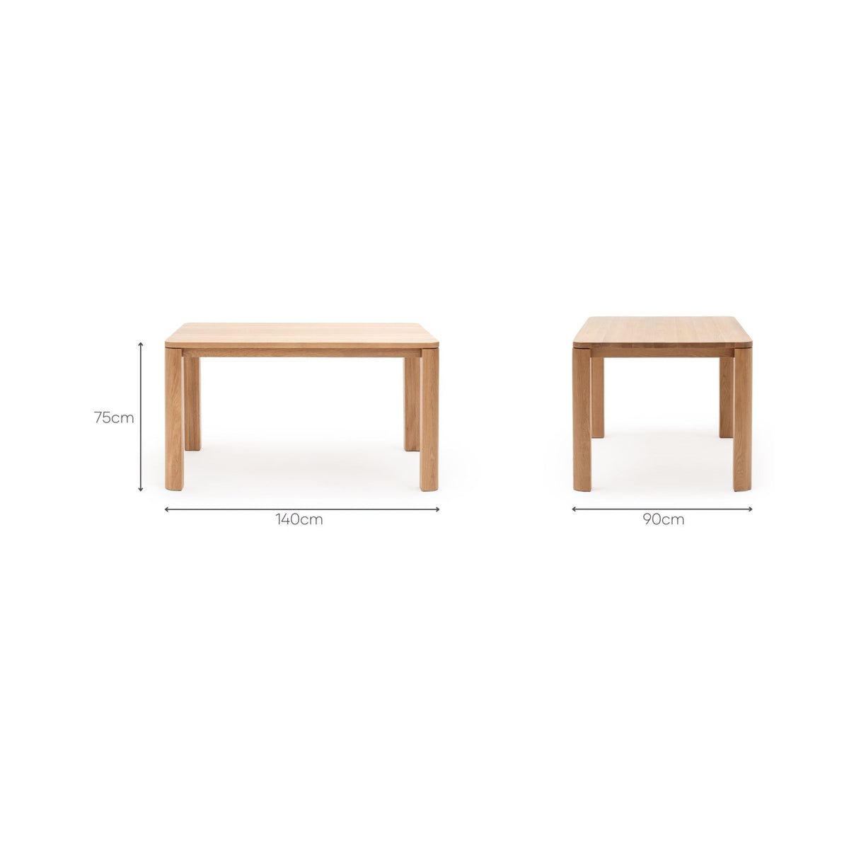 Oli Dining Table - Light Oak - Dining Tables Tolv Loom Collection Dubai