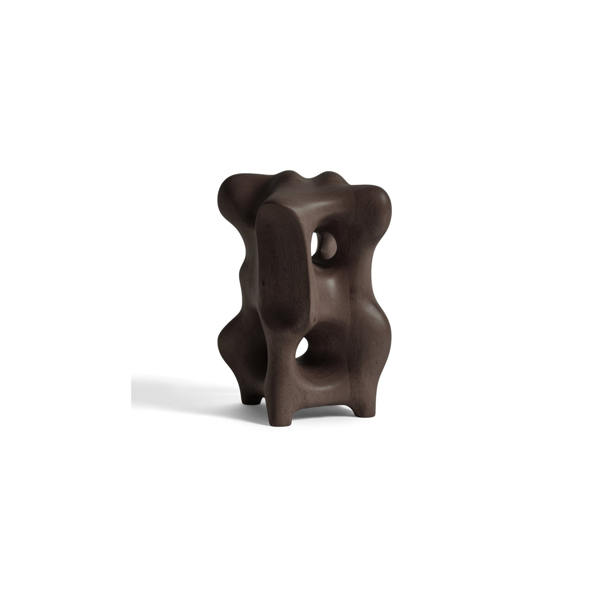 Organic Sculpture - Varnished Mahogany - Dark Brown