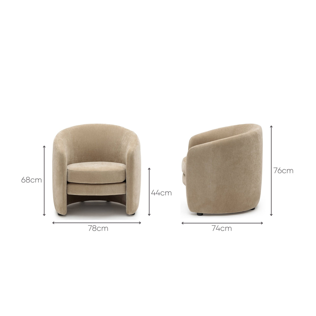 Oslo Accent Chair - Latte