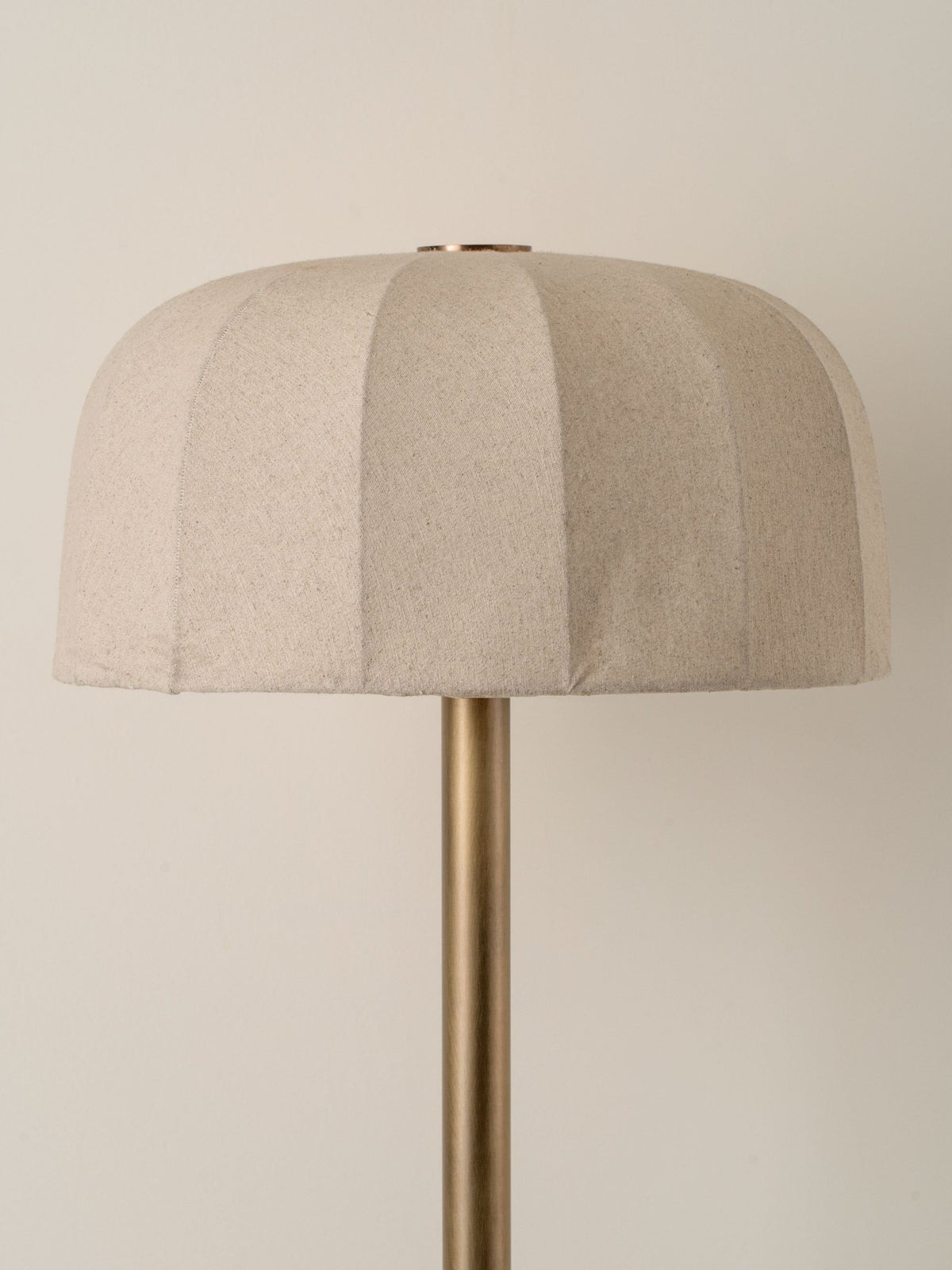 Ottino - Aged Brass And Linen Floor Lamp