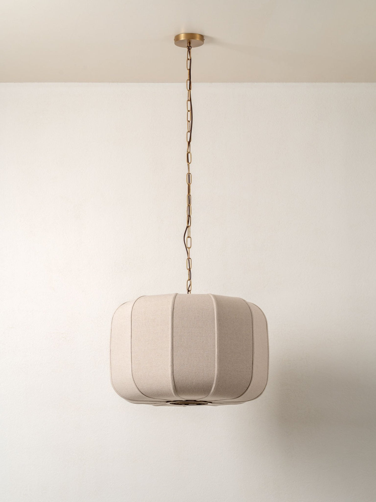 Ottino - Aged Brass And Linen Pendant