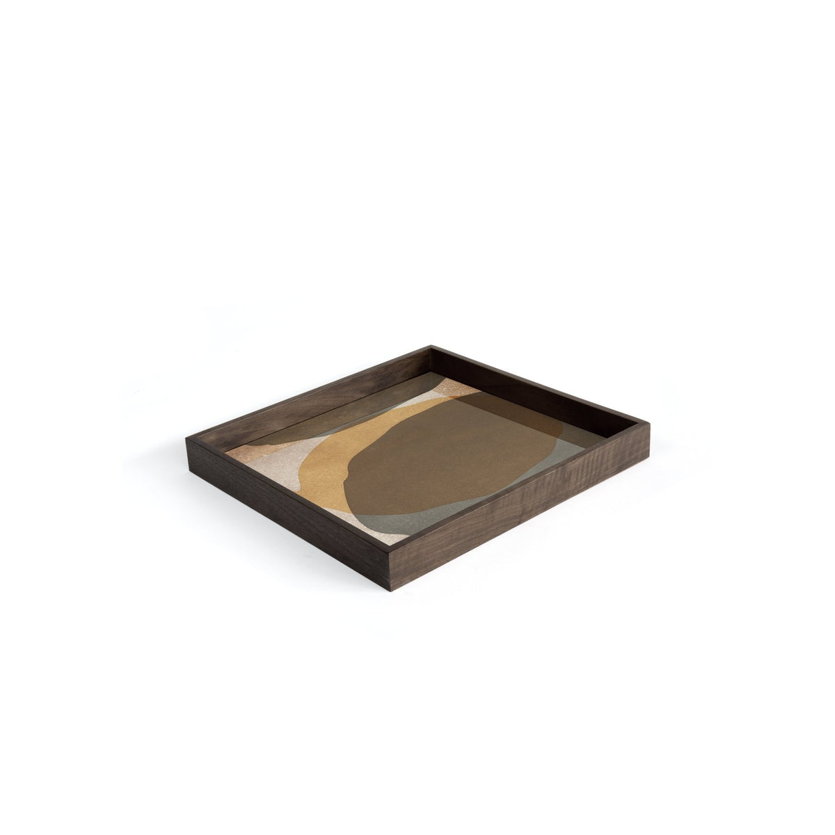 Overlapping Dots Square Glass Tray