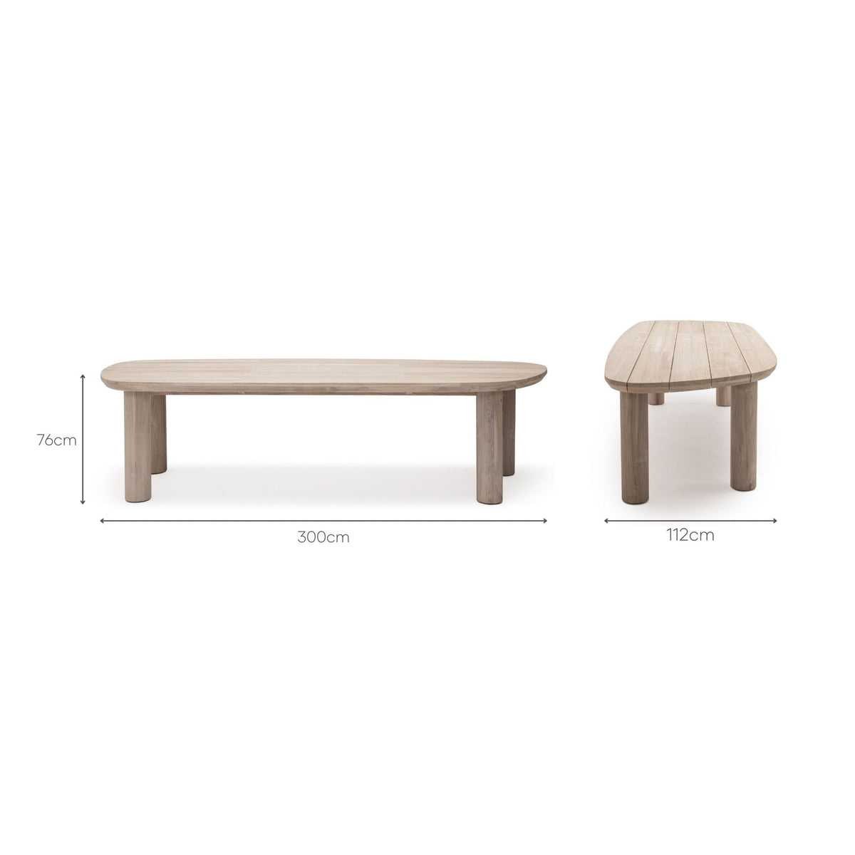 Parker Dining Table - Aged Teak - Outdoor Dining Tables Loom Collection Loom Collection Dubai