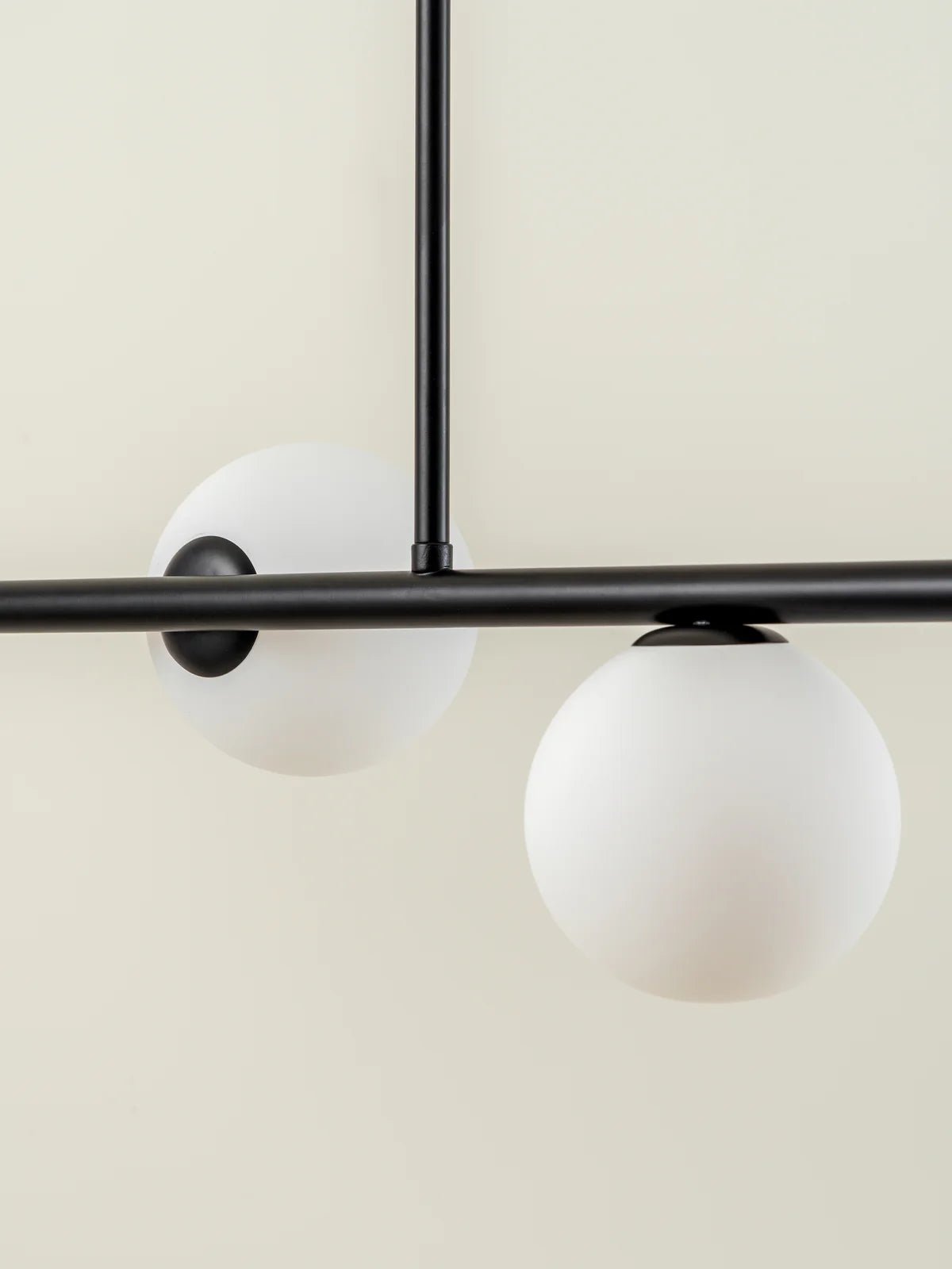 Perch - 4 Light Matt Black And Opal Pendant Bar