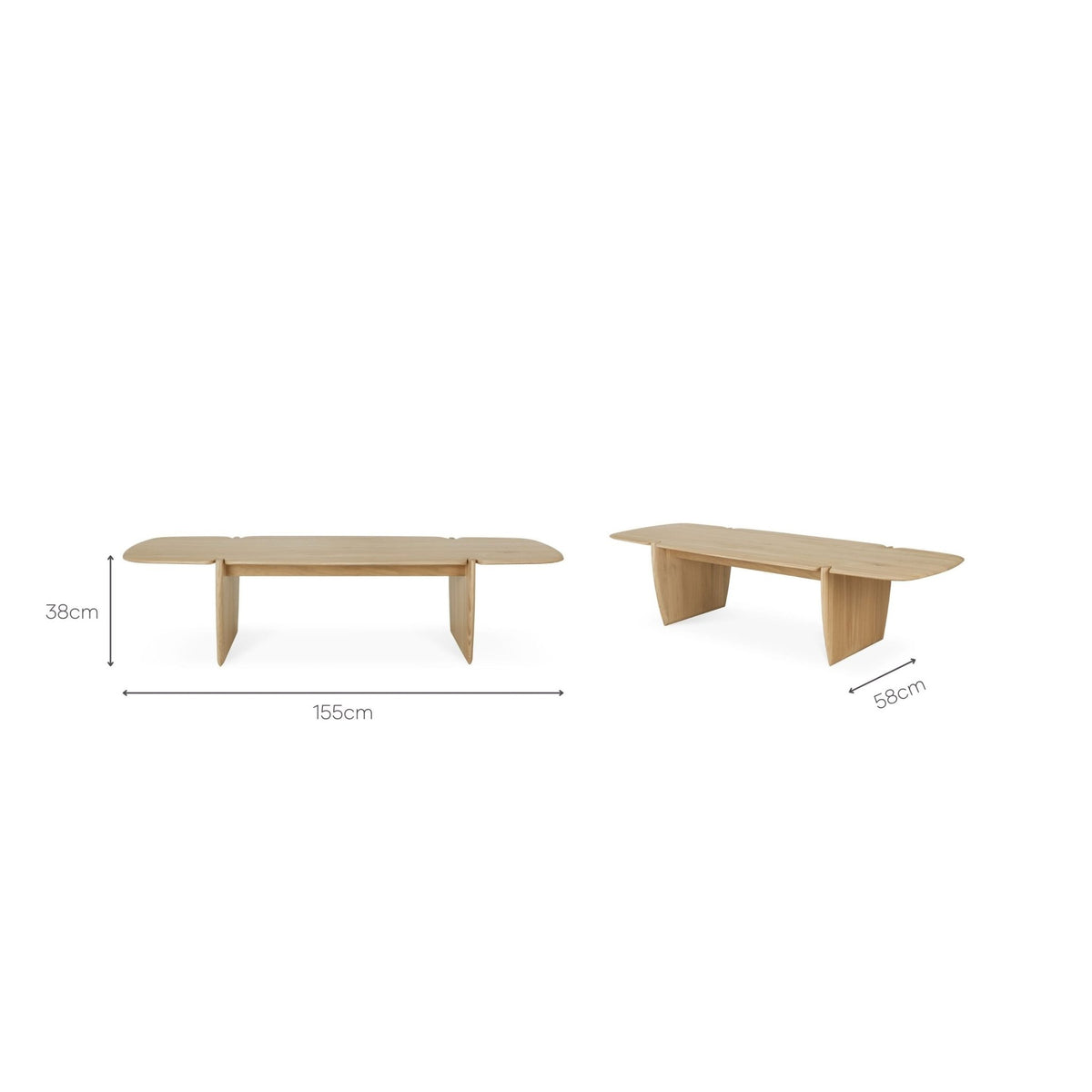 Pi Coffee Table - Oak - Coffee Tables Ethnicraft Loom Collection Dubai
