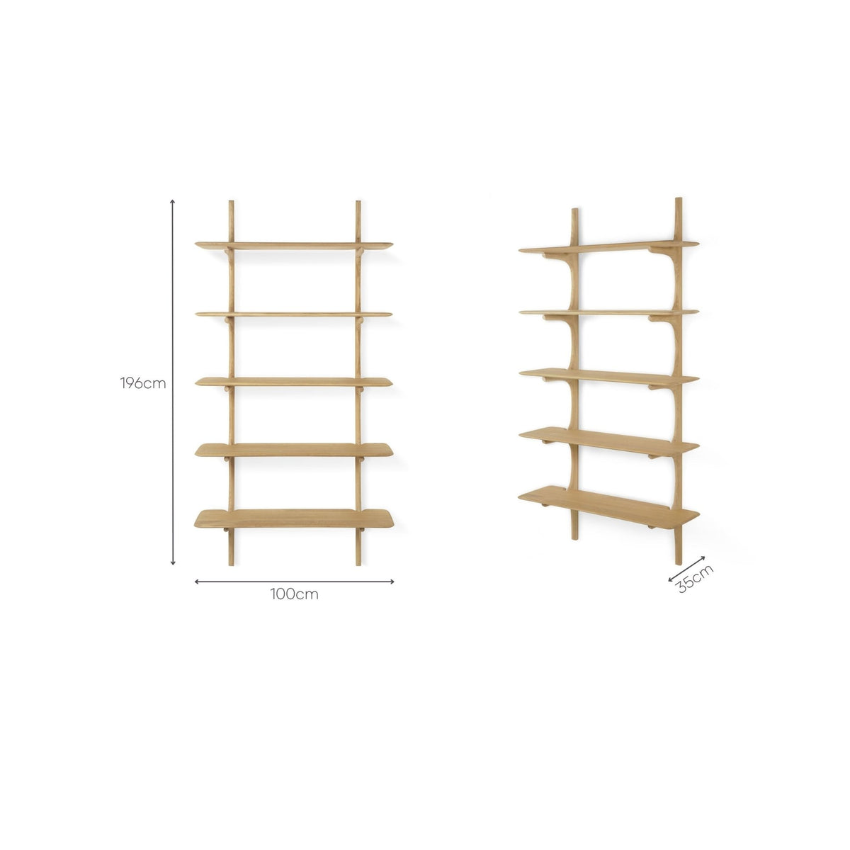 PI Wall Shelf - Oak - Shelving Ethnicraft Loom Collection Dubai