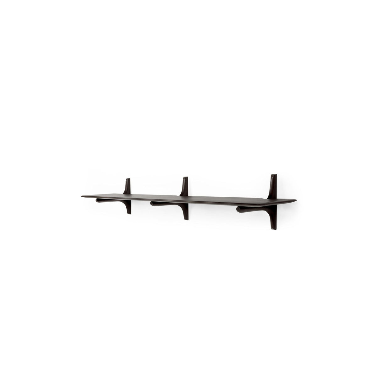 Pi Wall Shelf - Varnished Mahogany - Dark Brown - 1 Shelf - Shelving Ethnicraft Loom Collection Dubai