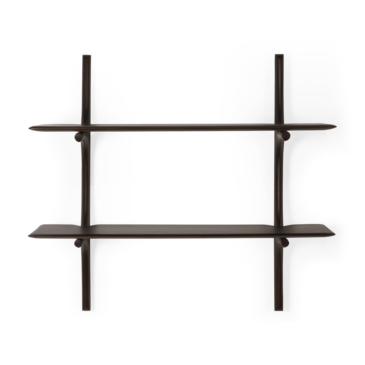 Pi Wall Shelf - Varnished Mahogany - Dark Brown