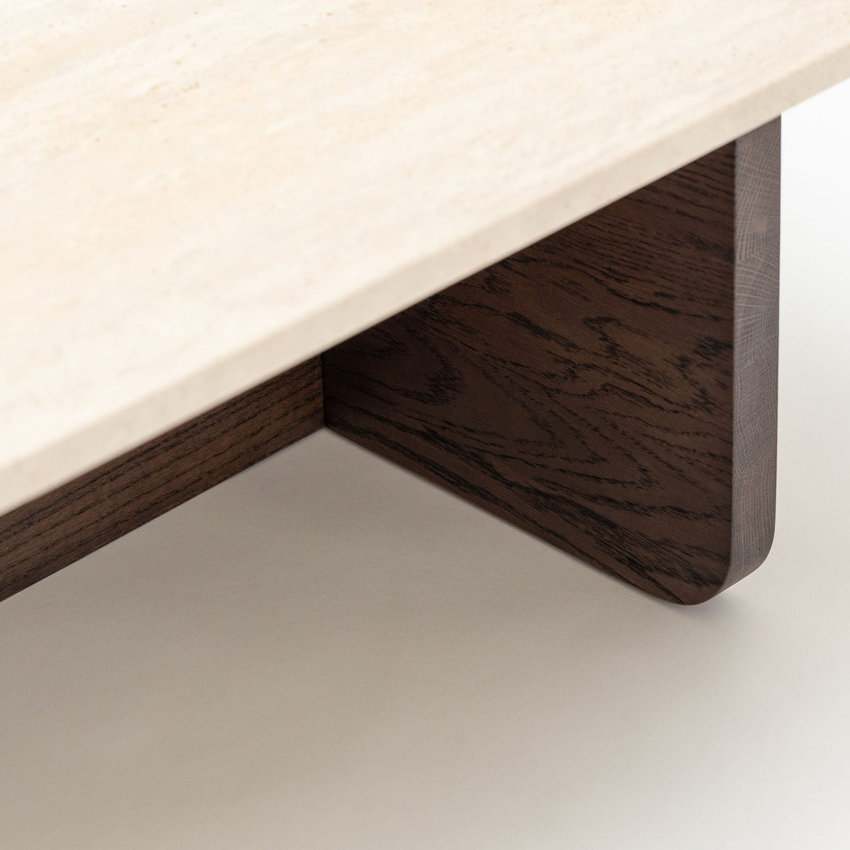 Pivot Coffee Table - Espresso Oak & Travertine - Coffee Tables Natadora Loom Collection Dubai
