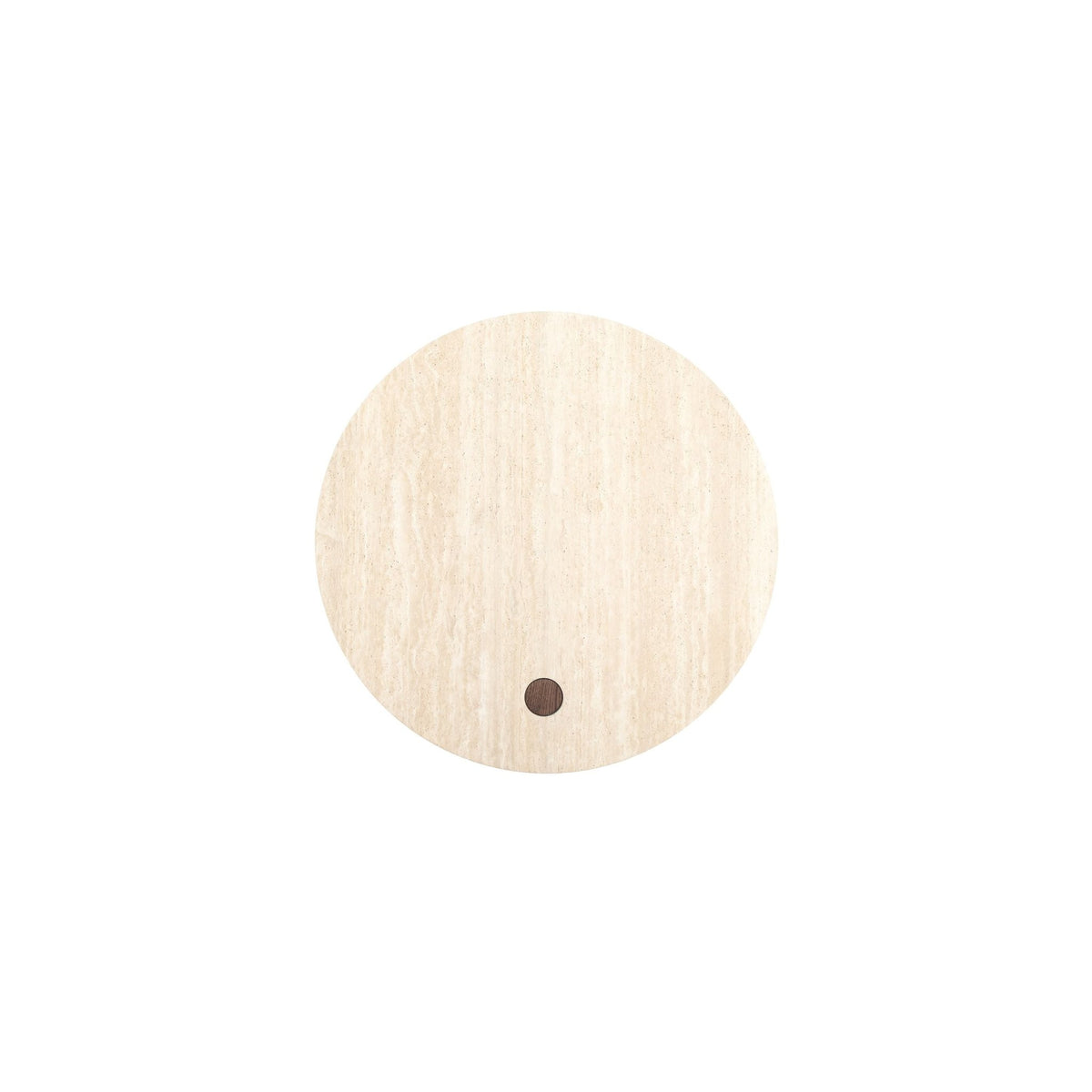 Pivot Round Coffee Table - Espresso Oak & Travertine - Coffee Tables Natadora Loom Collection Dubai