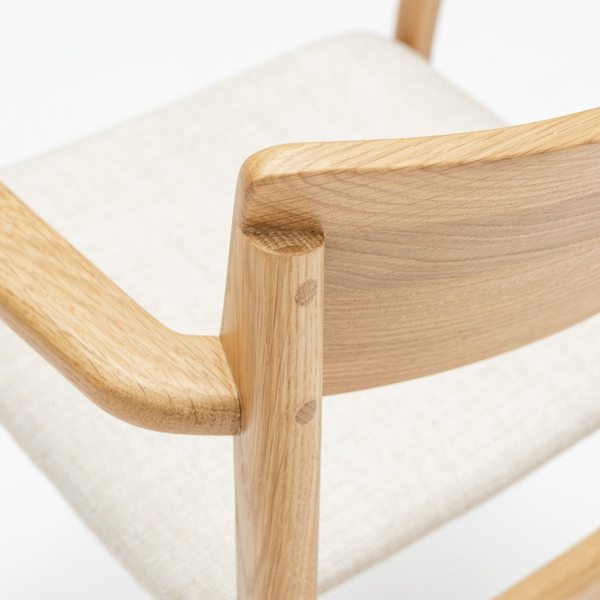 Poise Armchair - Light Oak & Oatmeal