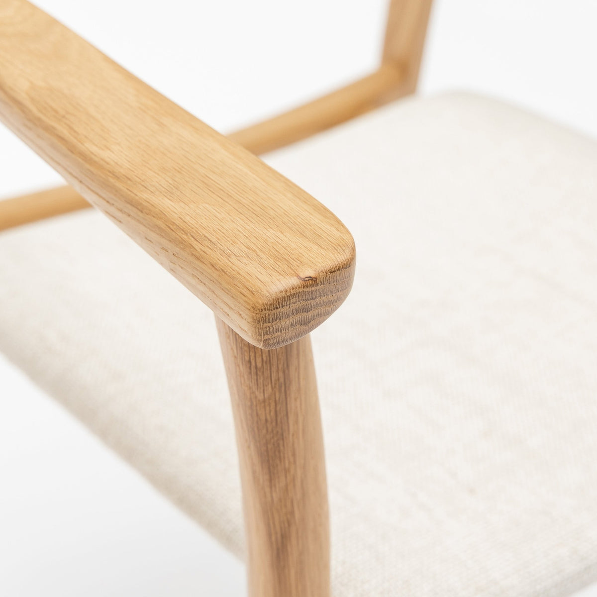 Poise Armchair - Light Oak & Oatmeal
