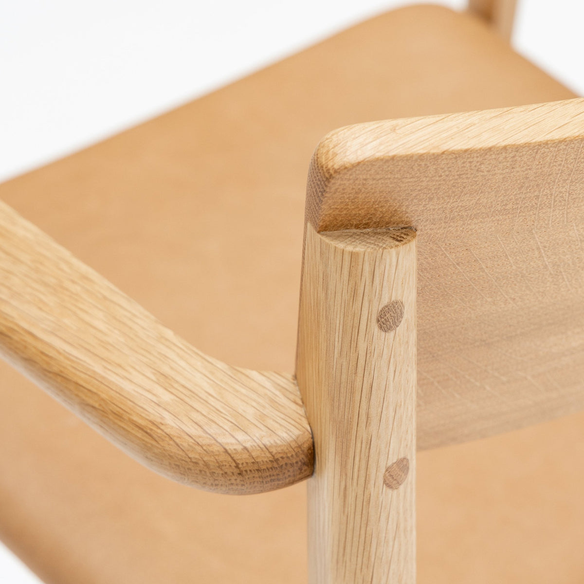 Poise Armchair - Light Oak & Pecan Leather