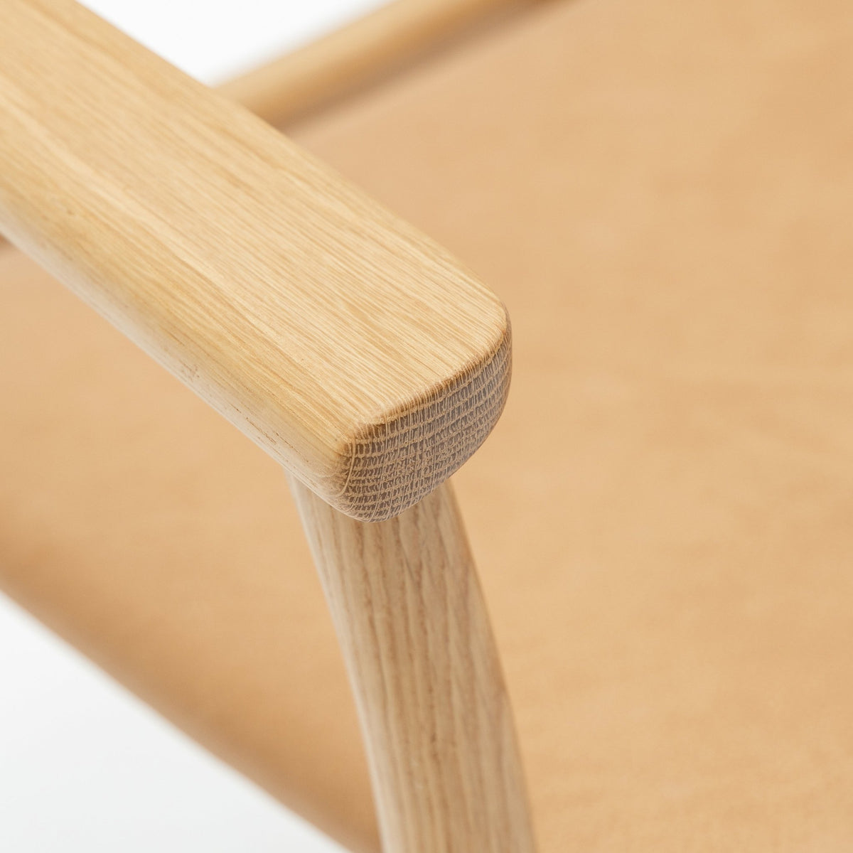 Poise Armchair - Light Oak & Pecan Leather