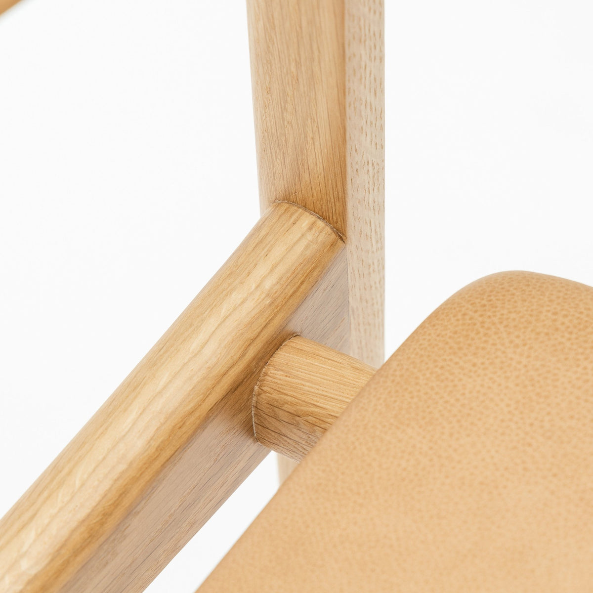Poise Armchair - Light Oak & Pecan Leather