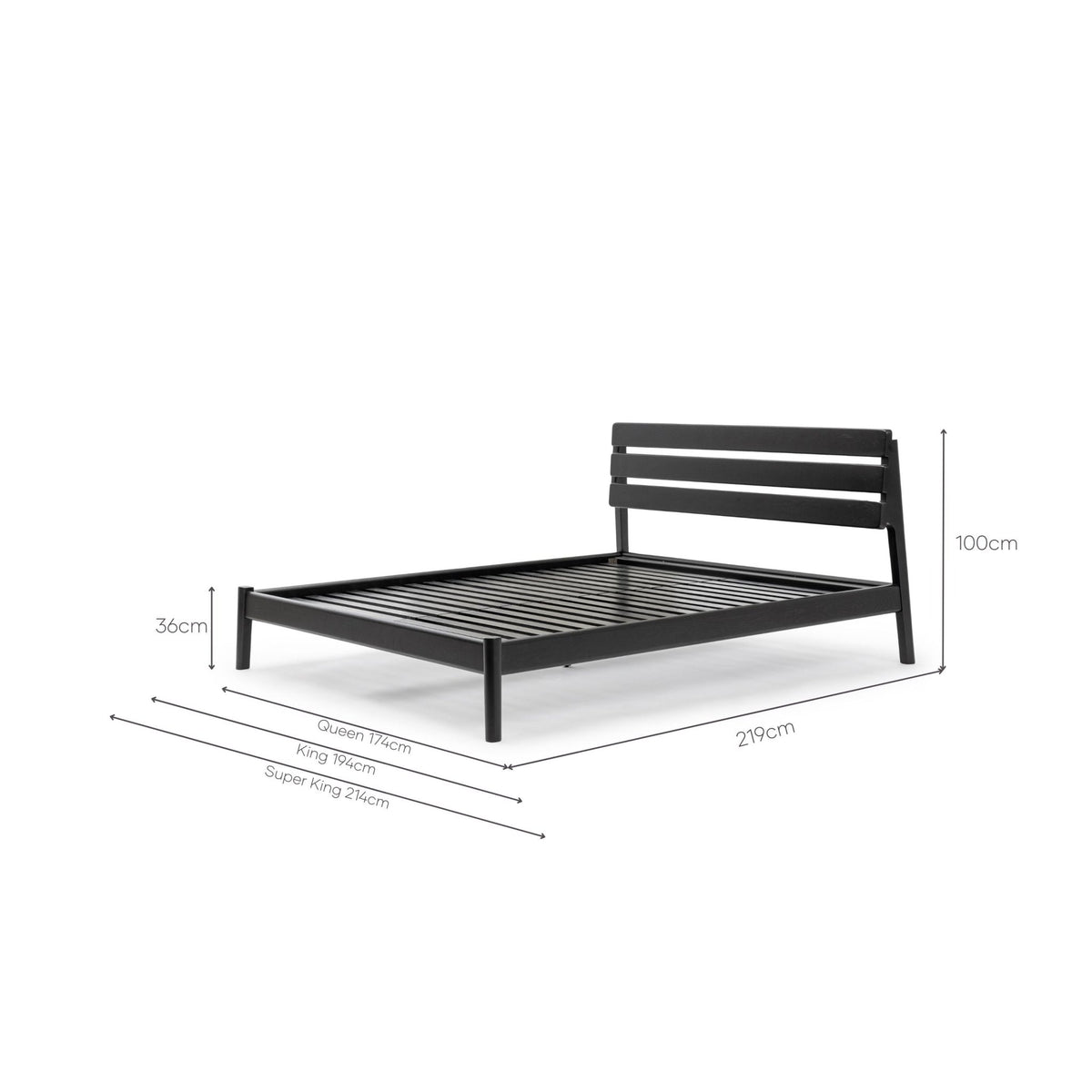 Poise Bed - Black Oak - Beds Tolv Loom Collection Dubai