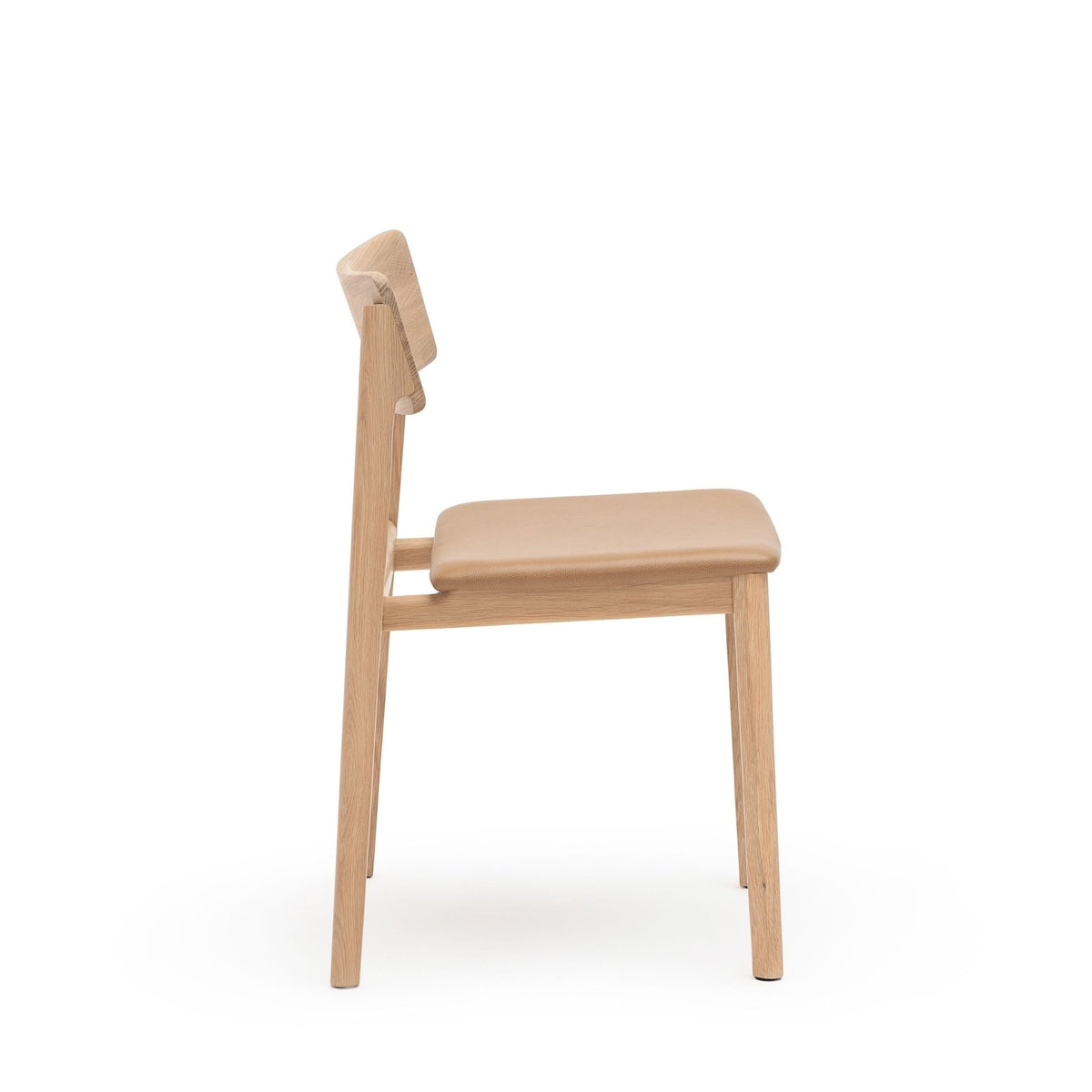 Poise Chair - Blonde Oak & Pecan Leather - Tolv Loom Collection Dubai
