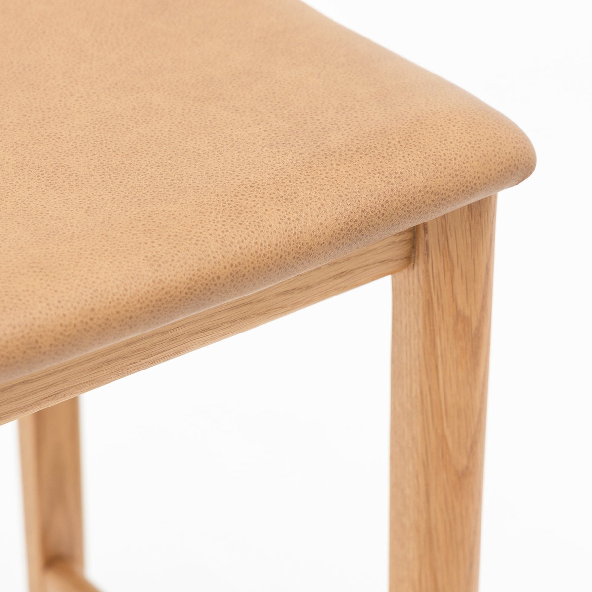 Poise Counter Chair - Light Oak & Pecan Leather