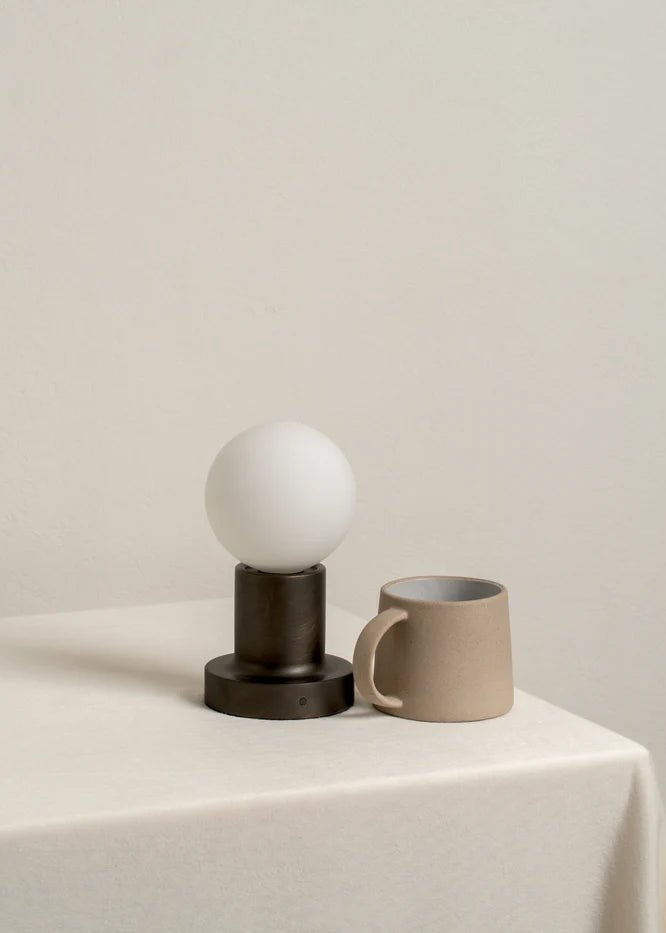 Porta - Bronze And Opal Rechargeable Table Lamp - Table Lamps Lights&Lamps Loom Collection Dubai