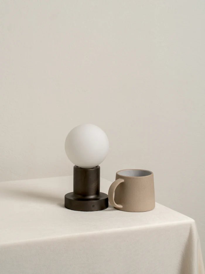 Porta - Bronze And Opal Rechargeable Table Lamp - Table Lamps Lights&Lamps Loom Collection Dubai