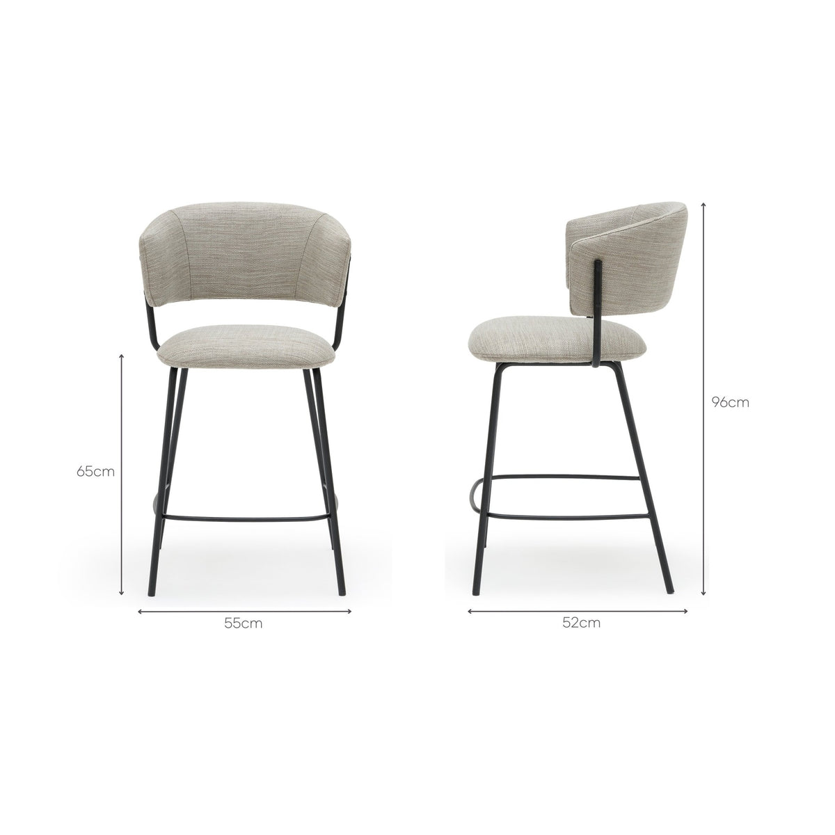 Porto Counter Chair - Light Grey