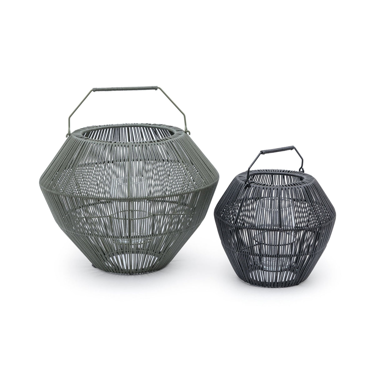 Ramos Glass Candle Holder - Lava - Lanterns Loom Collection Loom Collection Dubai