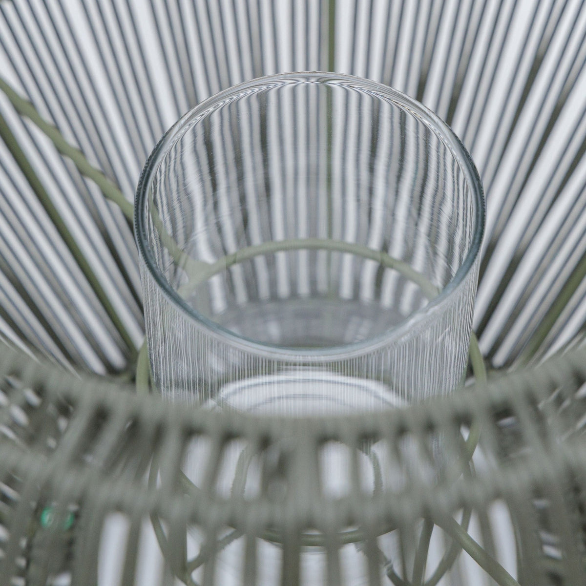 Ramos Glass Candle Holder - Moss - Lanterns Loom Collection Loom Collection Dubai