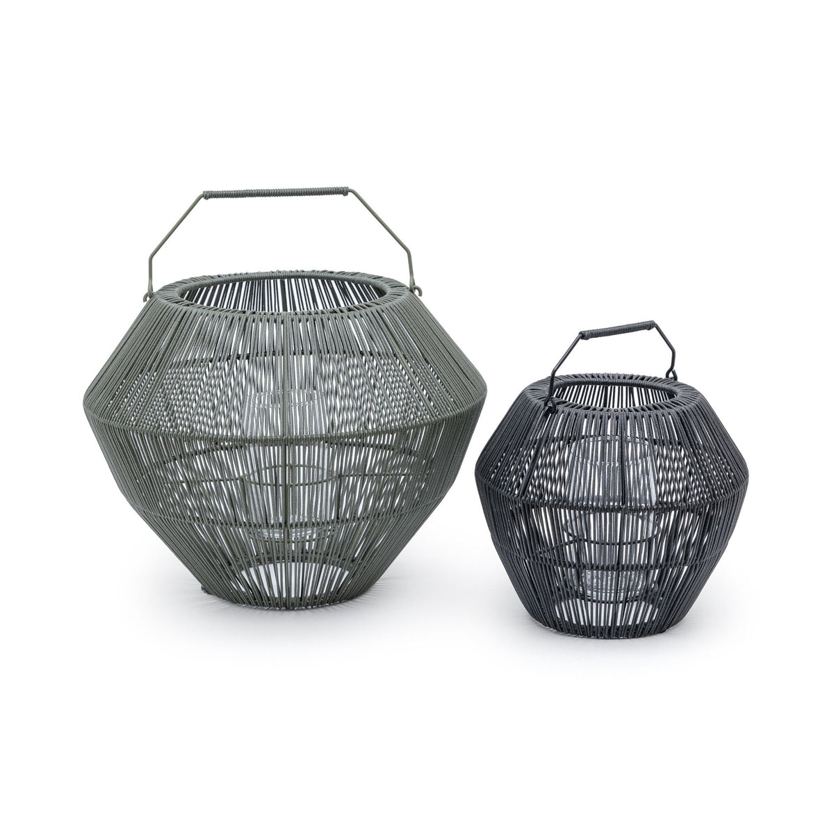 Ramos Glass Candle Holder - Moss - Lanterns Loom Collection Loom Collection Dubai