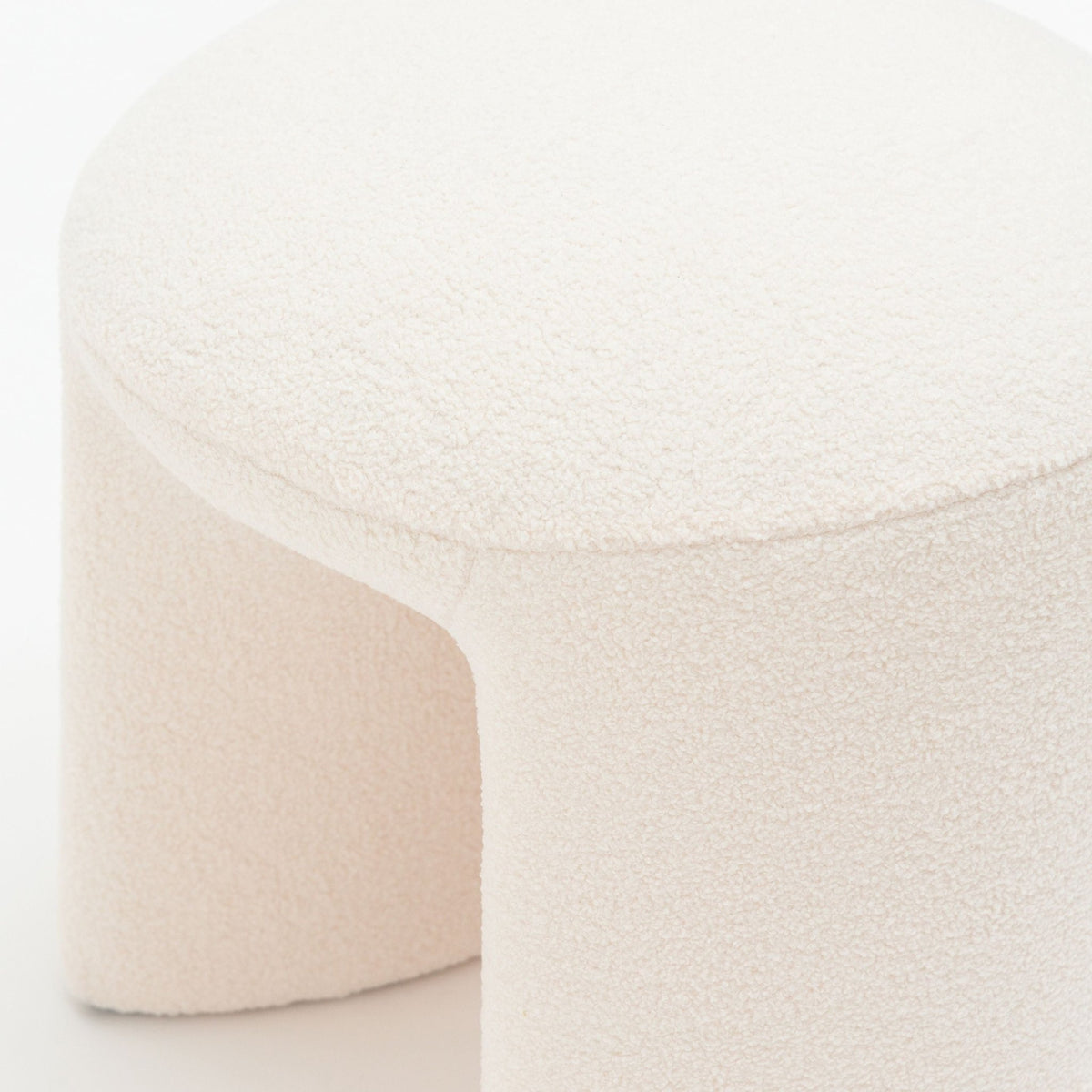 Remi Stool - Cream - Ottomans Loom Collection Loom Collection Dubai