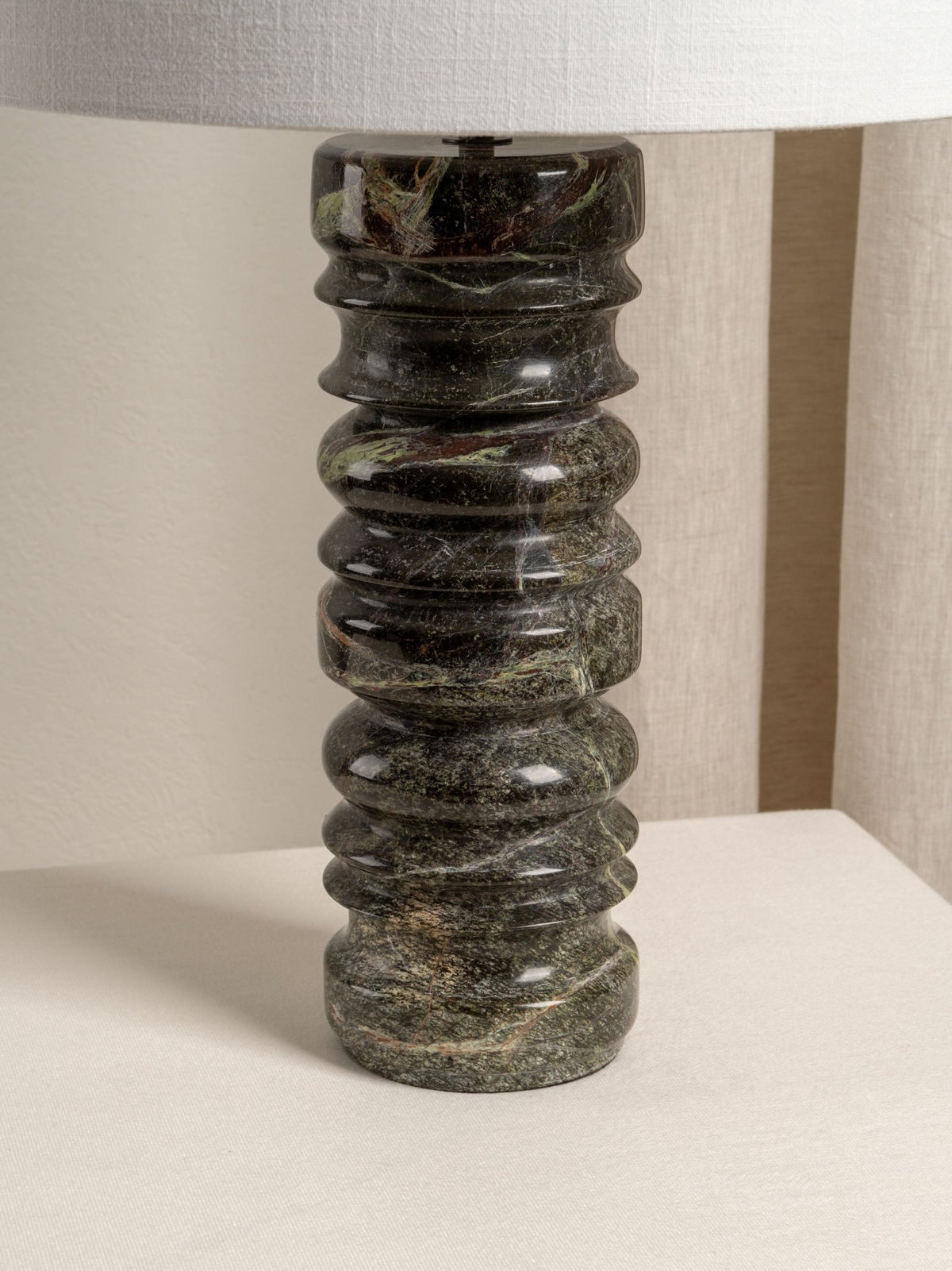 Renee - Large Green Marble Table Lamp