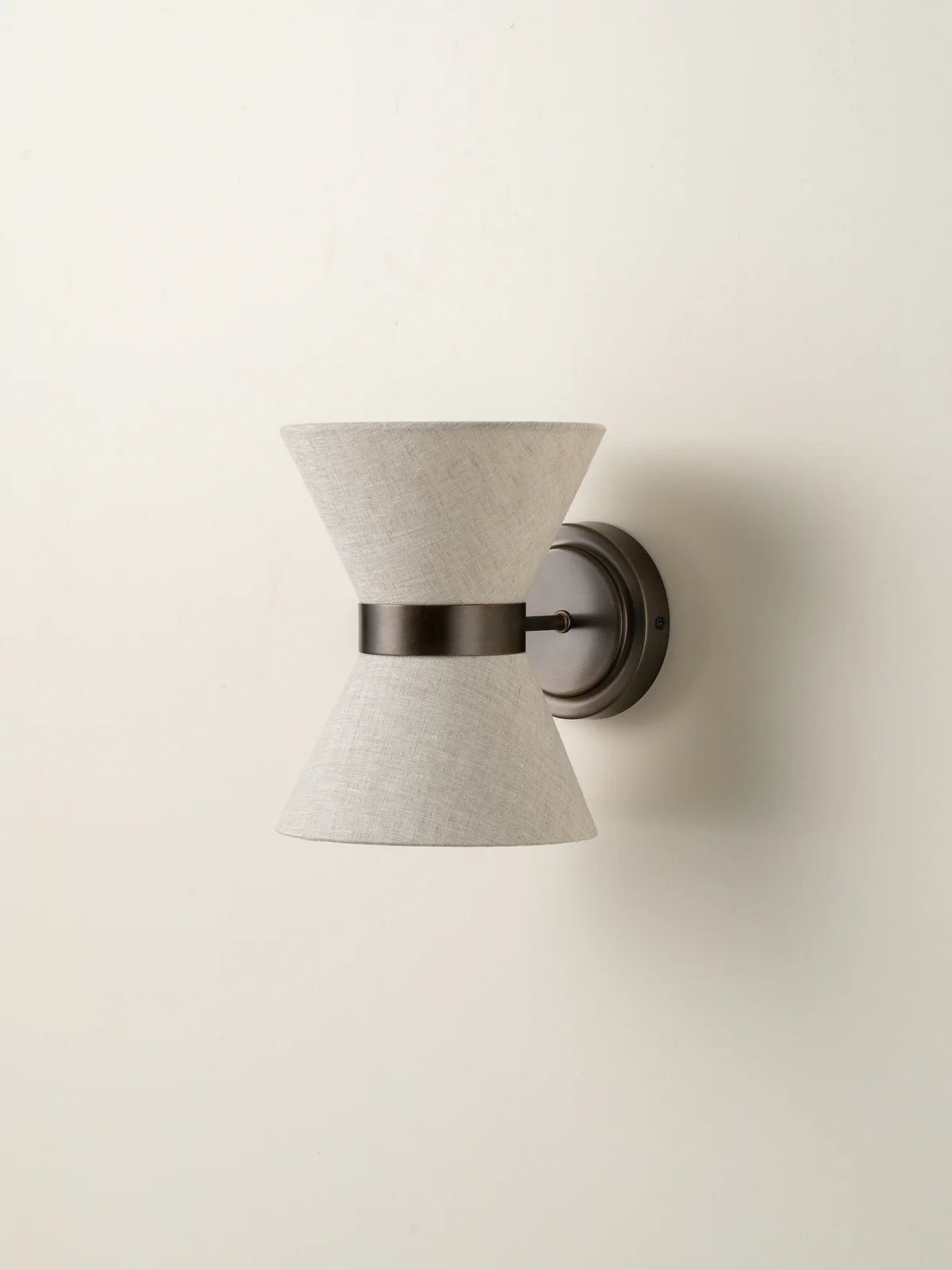 Renwick - Linen & Bronze Wall Light