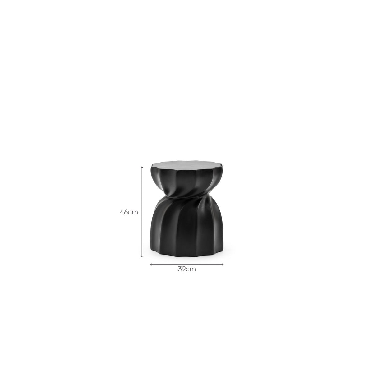 Revolve Stool - Black - Side Tables Loom Collection Loom Collection Dubai