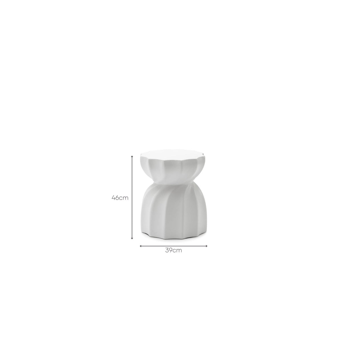 Revolve Stool - Chalk - Side Tables Loom Collection Loom Collection Dubai