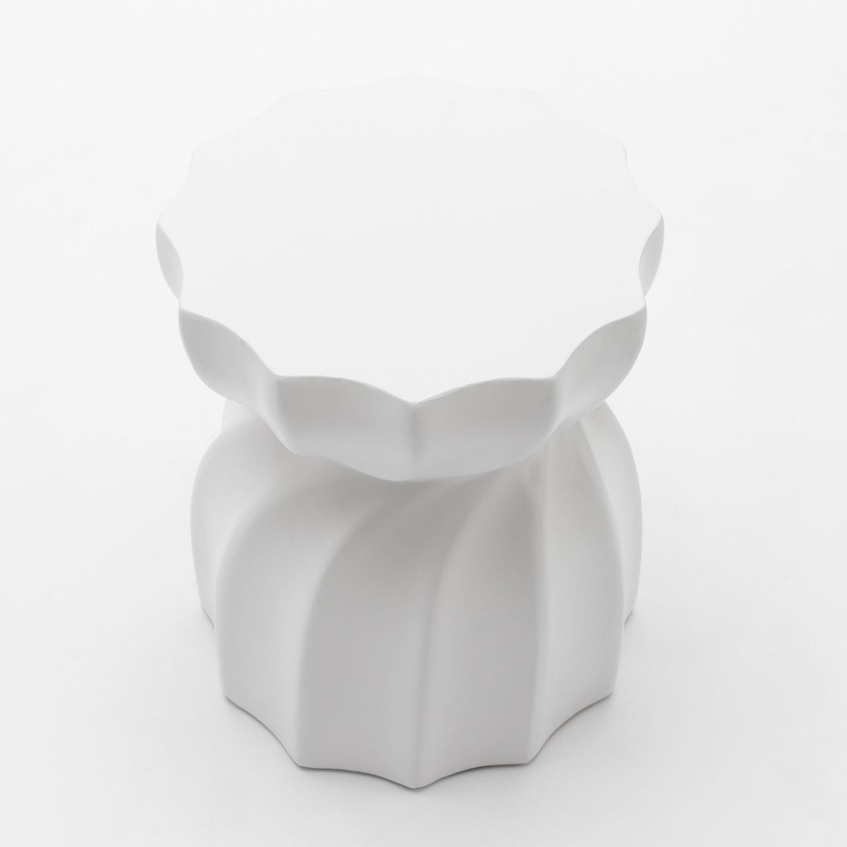 Revolve Stool - Chalk - Side Tables Loom Collection Loom Collection Dubai