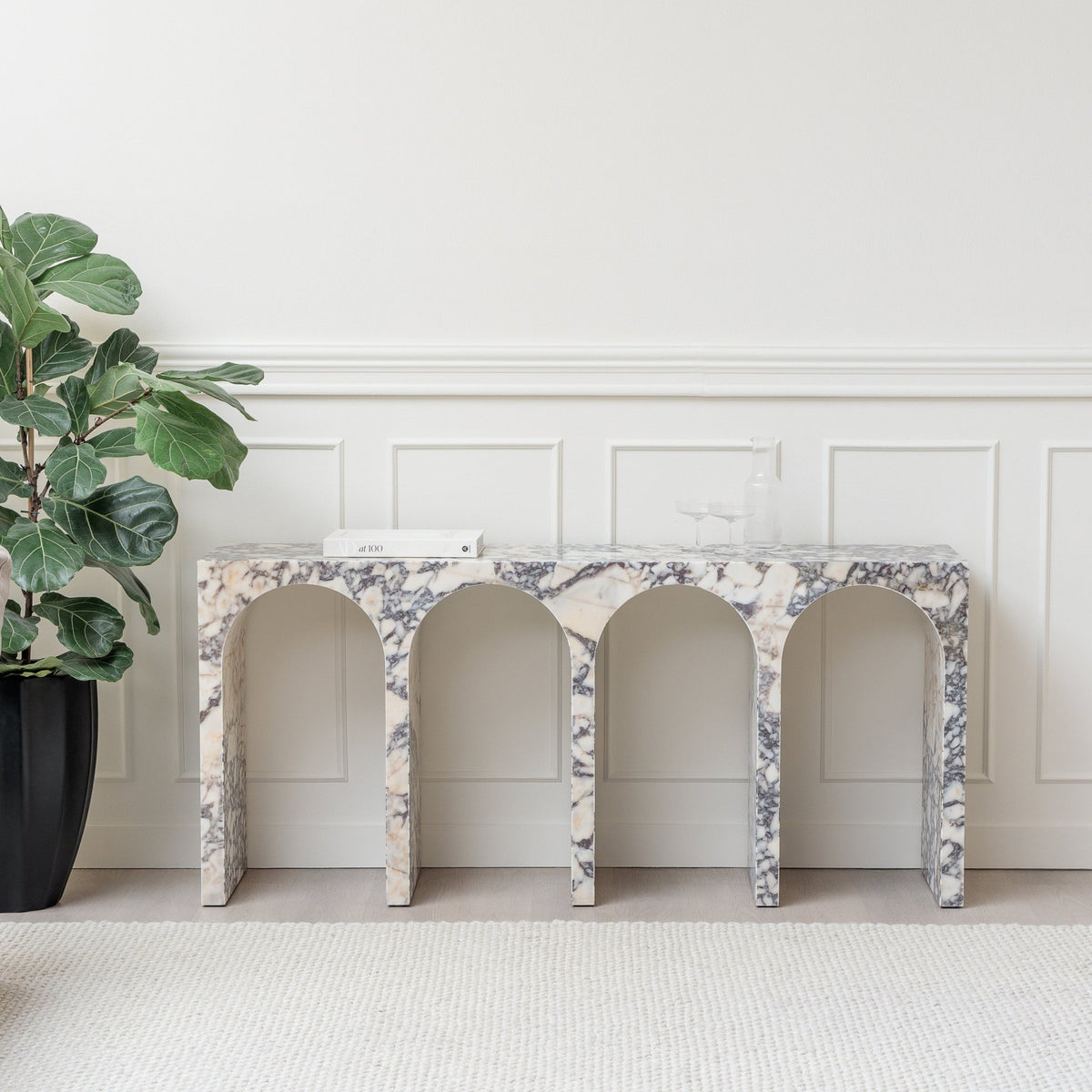 Rialto Console Table - Calacatta Viola
