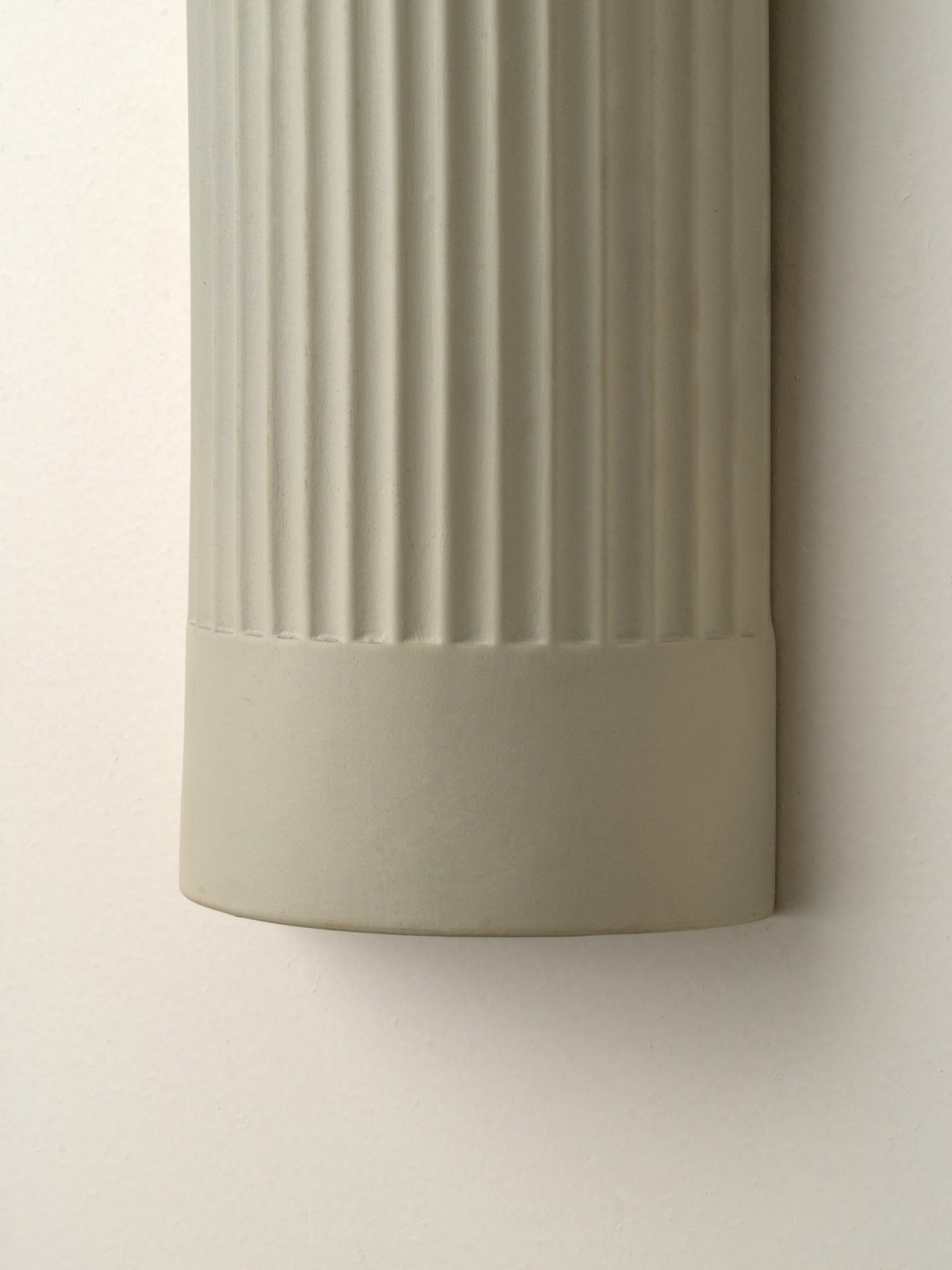 Enza - Warm White Ribbed Concrete Wall Light