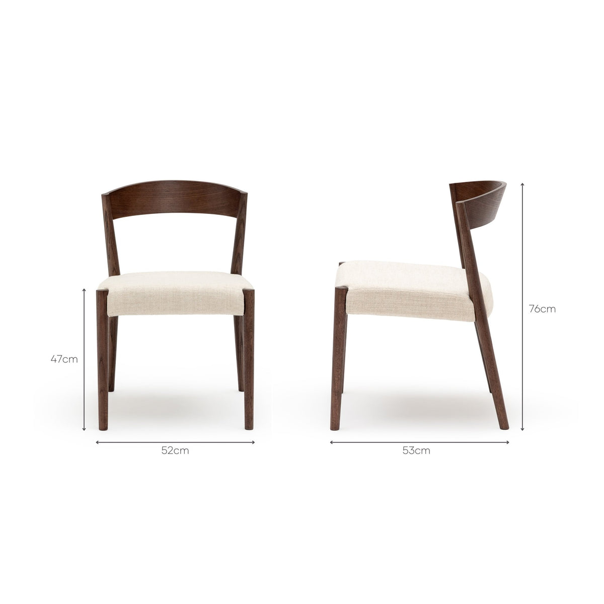 Ronda Chair - Espresso Oak & Oatmeal