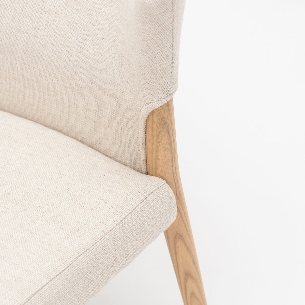 Ronda Dining Chair - Blonde Oak & Oatmeal - Dining Chairs Tolv Loom Collection Dubai