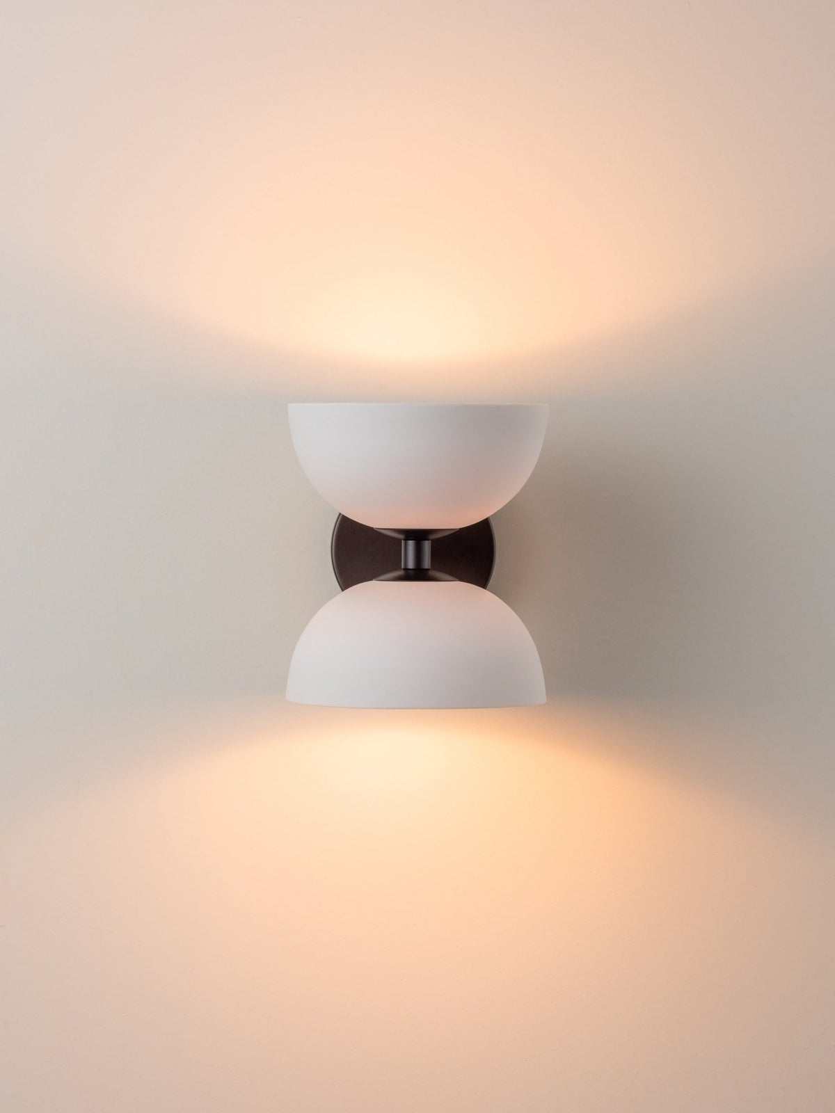 Ruzo - 2 Light Bronze And Porcelain Wall Light