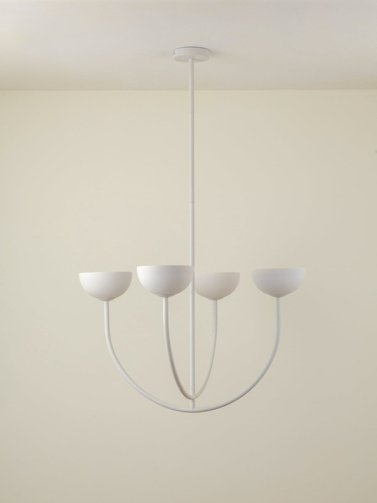 Ruzo - 4 Light Matt Warm White And White Porcelain Ceiling Pendant