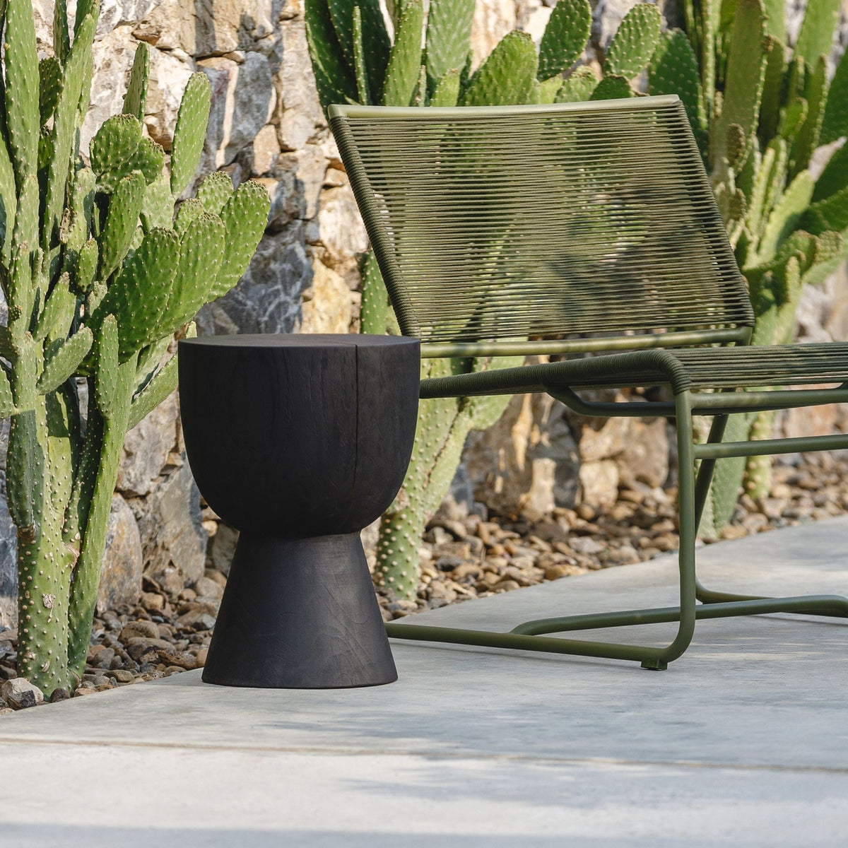 Sacha Stool - Charcoal - Side Tables Loom Collection Loom Collection Dubai